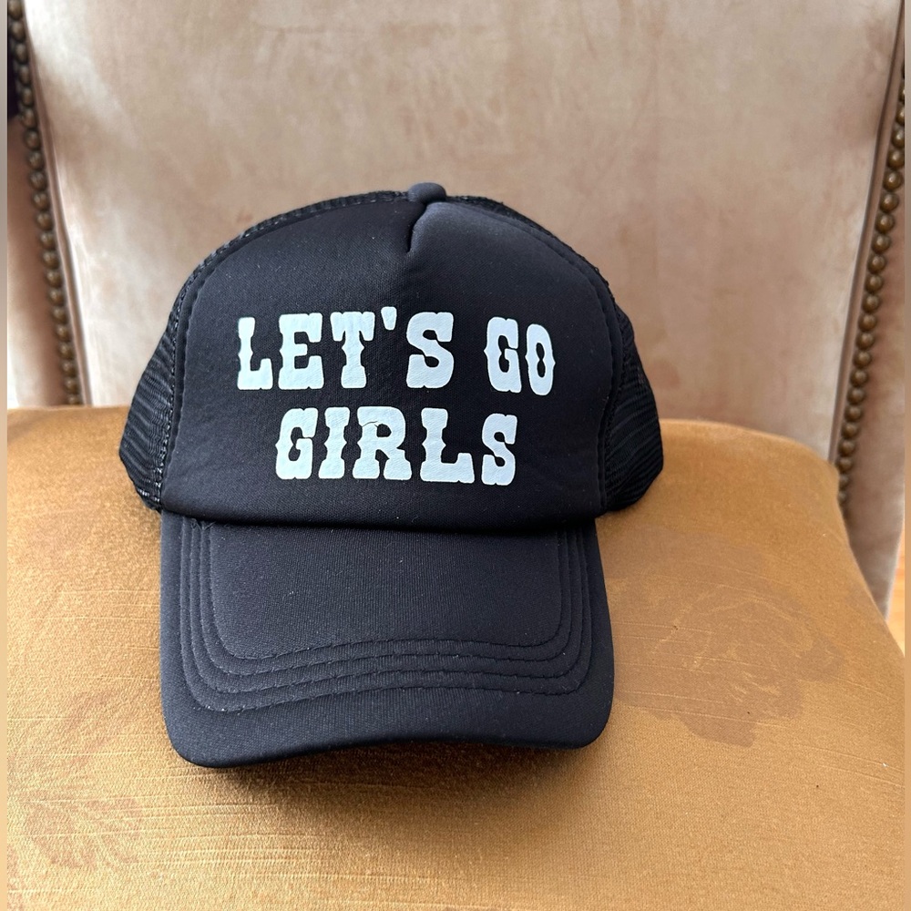 Western Let’s Go Girls Black & White Adjustable SnapBack Trucker Hat